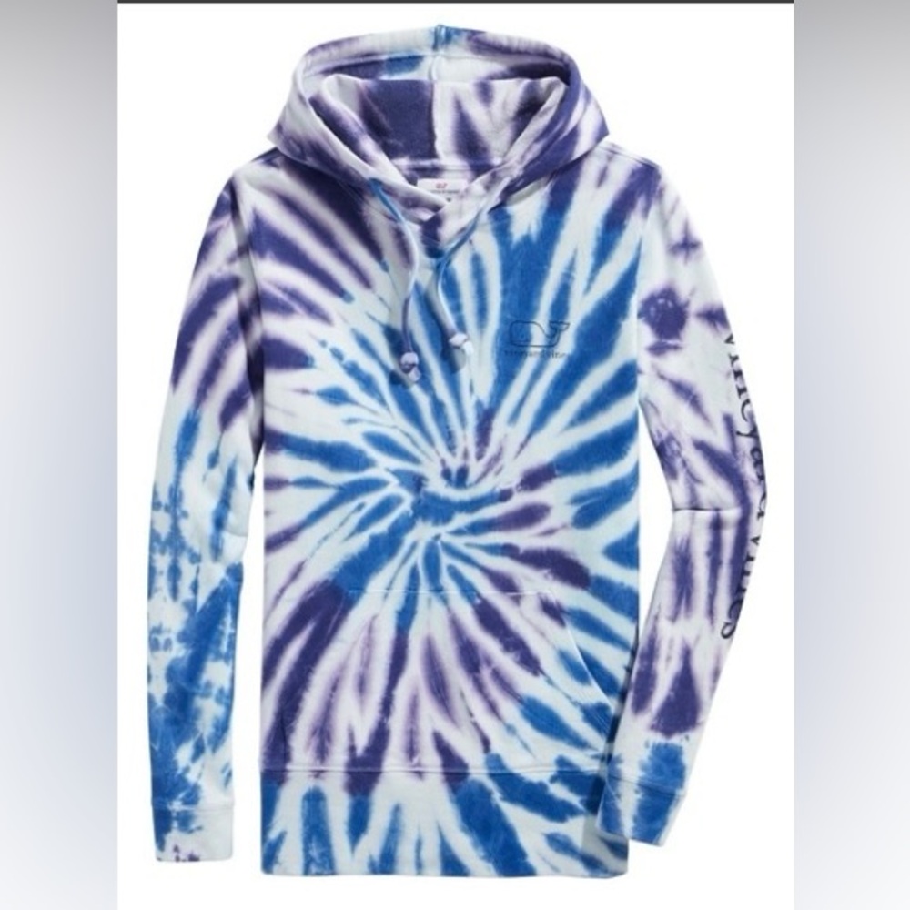 New with tags Vineyard Vines Blue Purple Tie Dye Relaxed Fit sweatshirt sz Small